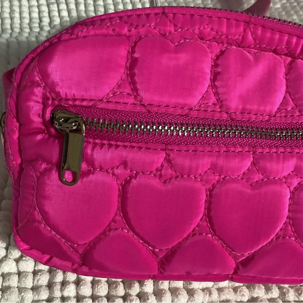 Wild Fable Pink Quilted Puffy Hearts Fanny Pack Waist Belt Bag Crossbody